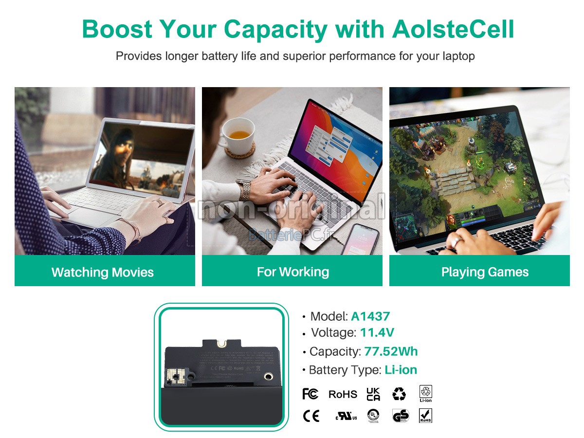 batterie pour Apple MacBook Pro Core I5 2.6 13 inch Retina 2012