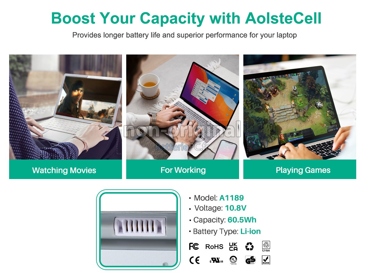 batterie pour Apple A1189