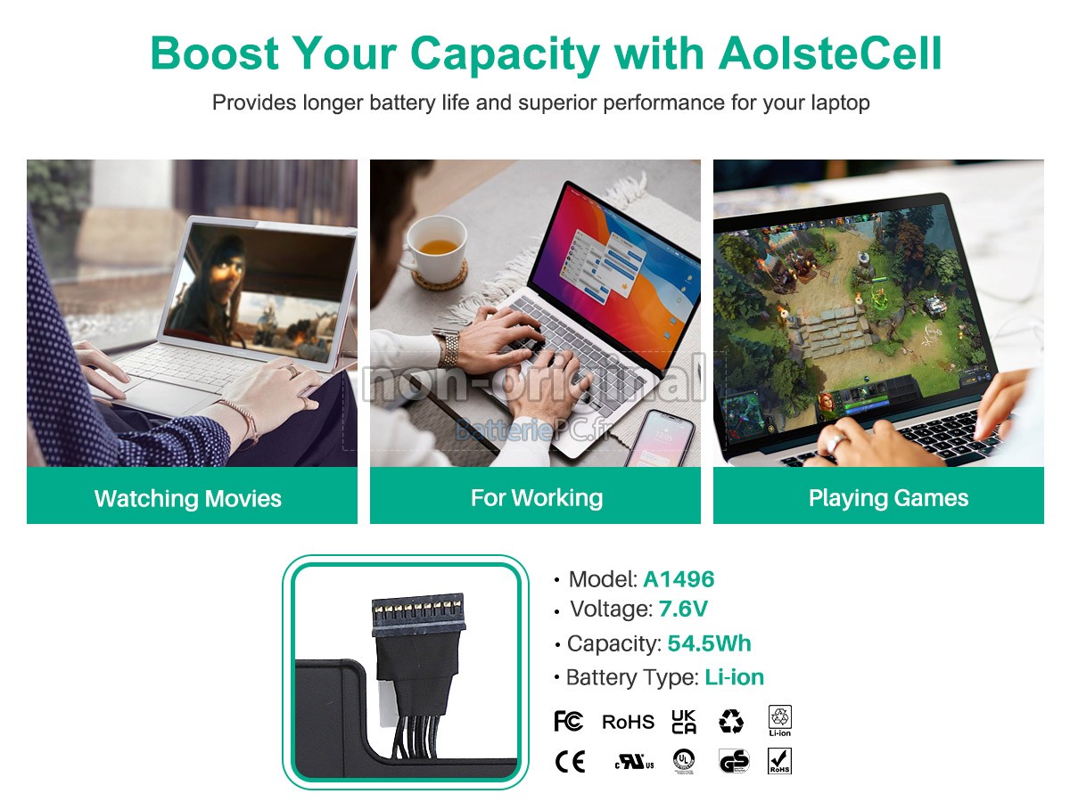 batterie pour Apple MacBook Air Core I5 1.6 13 inch (A1369 Mid-2011)