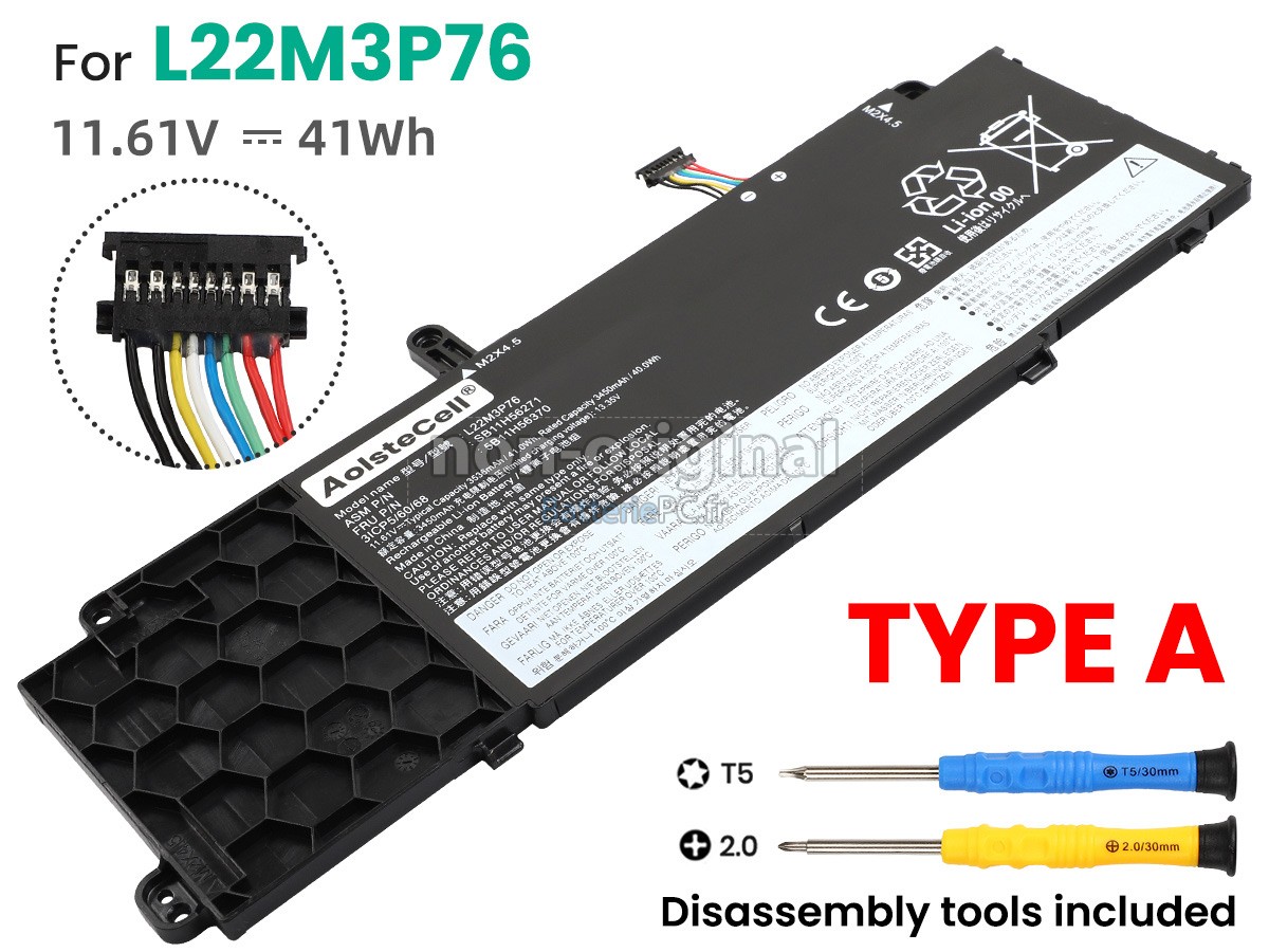 batterie pour Lenovo ThinkPad X13 GEN 4-21EX004CAD
